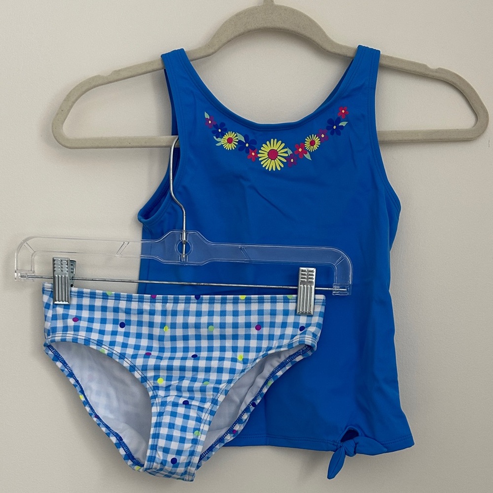 Lands' End Girls’ Blue Tankini